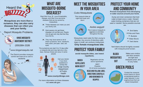 Mosquito Abatement District issues public health advisory warning regarding mosquito Mosquito Abatement District issues public health advisory warning regarding mosquito